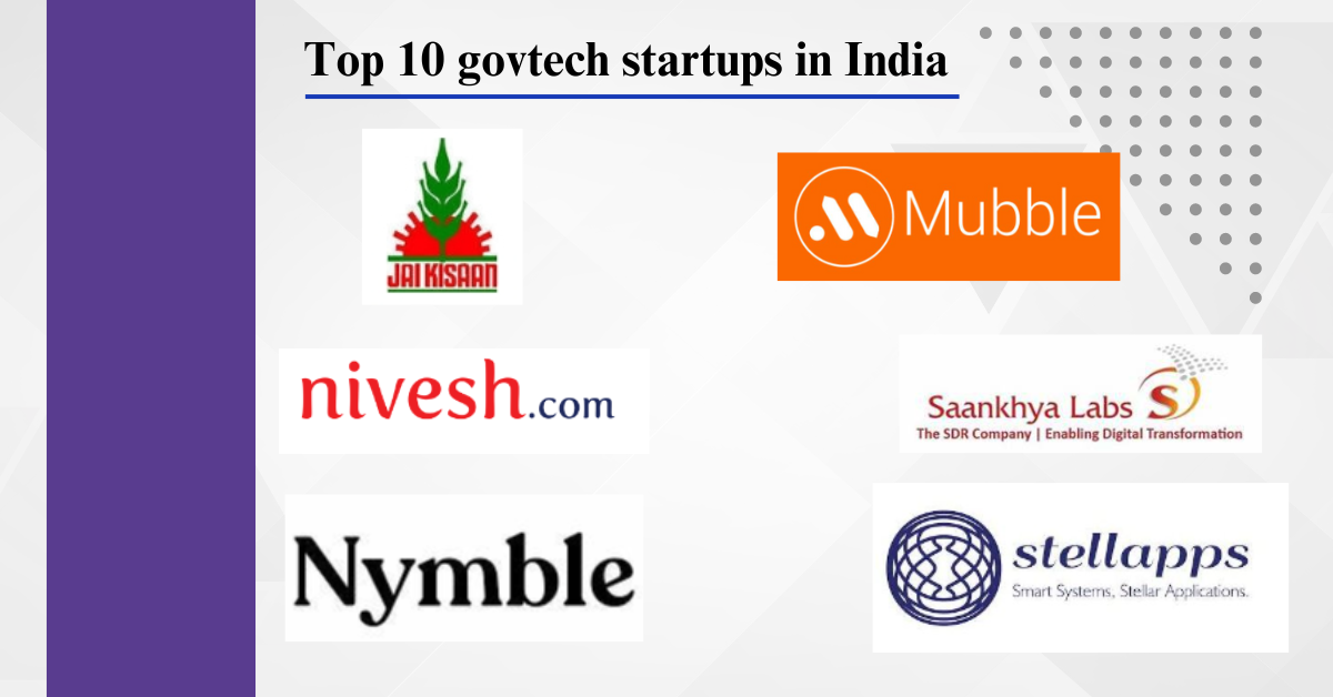 top 10 govtech startups in india