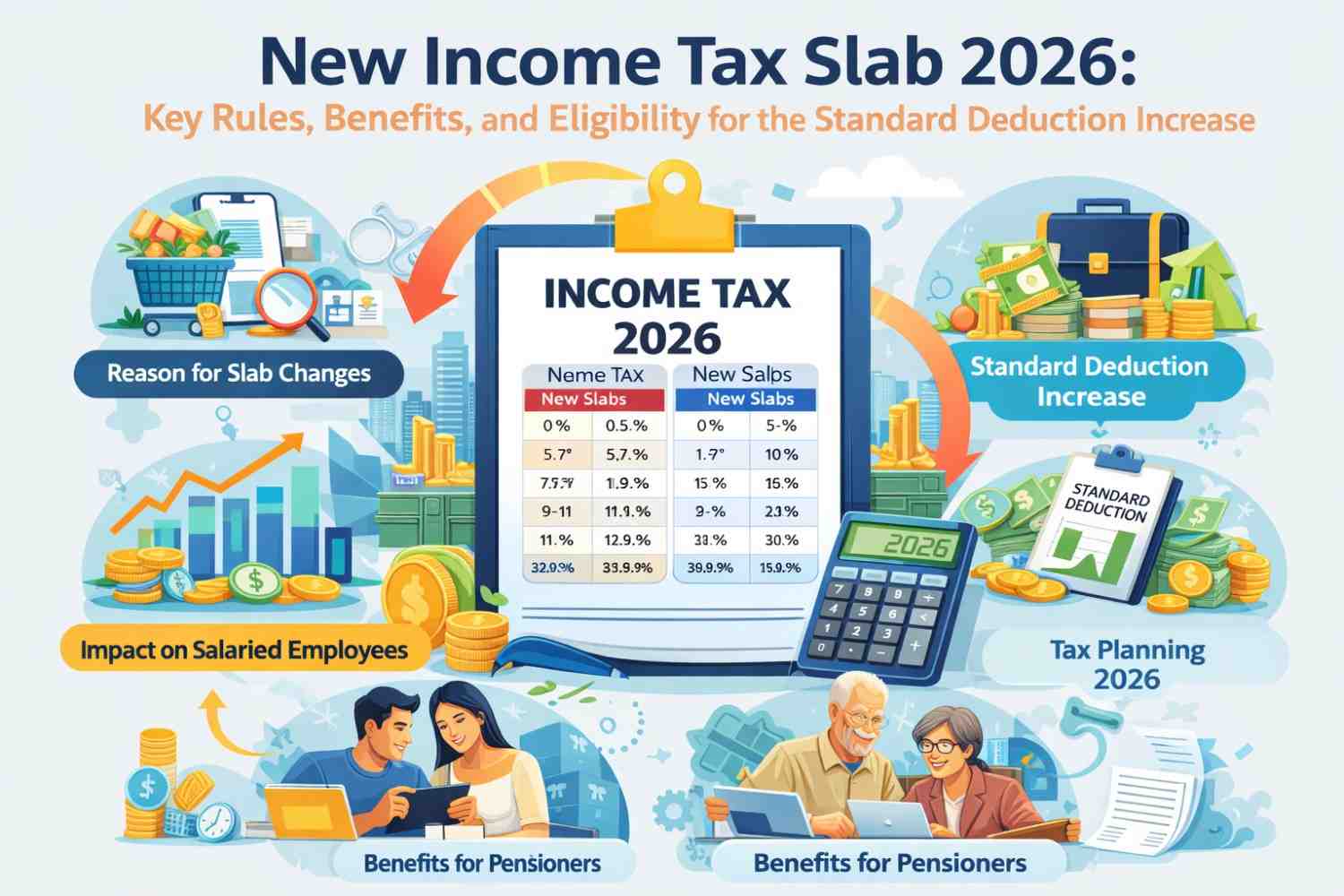 New Income Tax Slab 2026: Key Rules, Benefits, and Eligibility for the Standard Deduction Increase