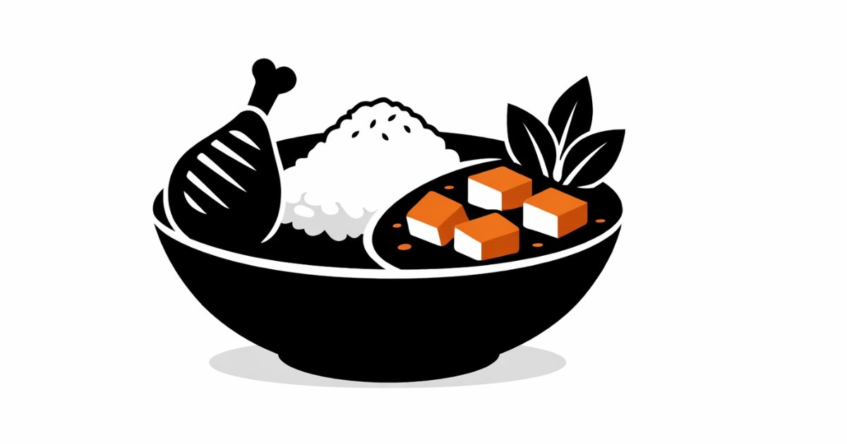 Minimal editorial illustration representing Healthy Diet trends 2026 with a high-protein Indian meal concept on a white background
