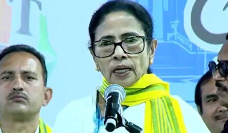Mamata Banerjee addressing a public rally in Maynaguri during North Bengal election campaign targeting BJP and central government
