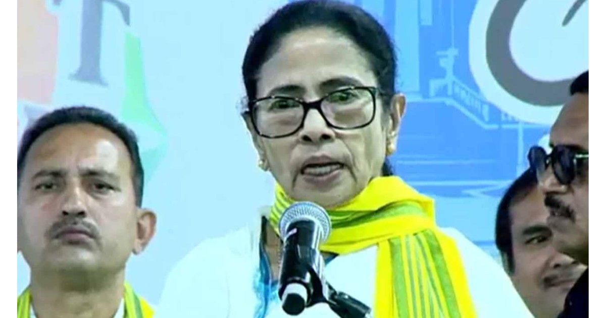 Mamata Banerjee addressing a public rally in Maynaguri during North Bengal election campaign targeting BJP and central government