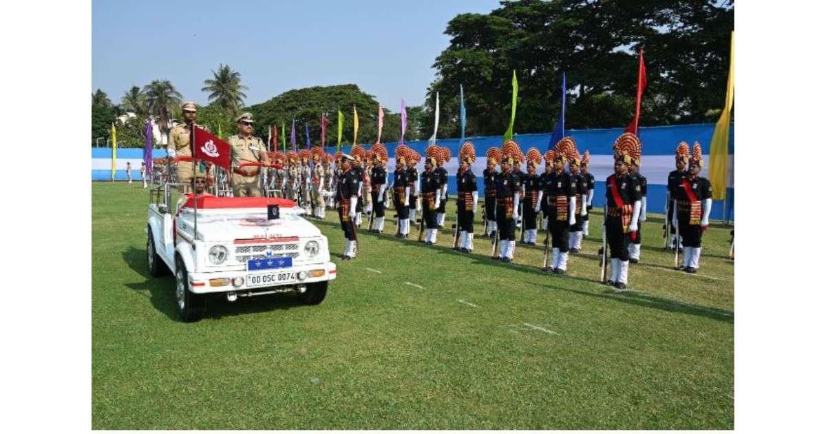 Odisha Police 91st Foundation Day parade in Cuttack with DGP Yogesh Bahadur Khurania addressing officers and highlighting achievements