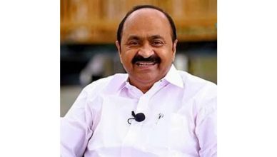 V D Satheesan addressing media on UDF prospects in Kerala Assembly elections, predicting major gains and district sweep