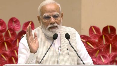 Prime Minister Narendra Modi addressing Nari Shakti Vandan Sammelan on Women’s Reservation Act at Vigyan Bhawan, New Delhi