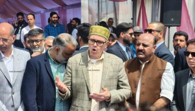 Omar Abdullah speaking on opposition unity over proposed delimitation bill in India