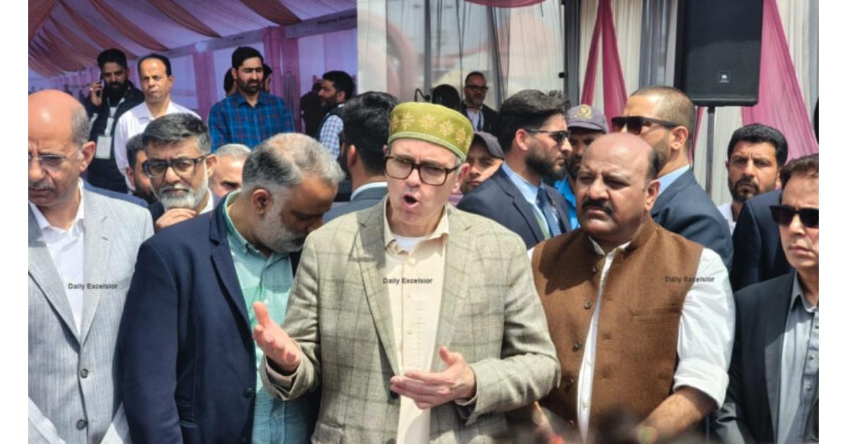Omar Abdullah speaking on opposition unity over proposed delimitation bill in India