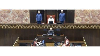 Rajya Sabha session in progress with newly sworn-in members taking oath under Chairman C. P. Radhakrishnan in New Delhi