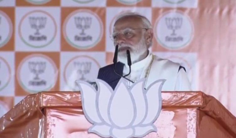 Prime Minister Narendra Modi addressing a public rally in Jadavpur, criticizing TMC government on education, jobs, and campus unrest