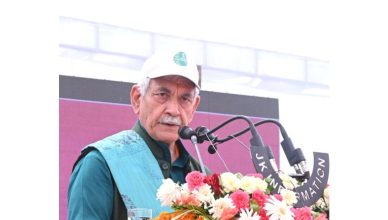 Lieutenant Governor Manoj Sinha leading anti-drug awareness padyatra in Udhampur under Nasha Mukt Jammu Kashmir Abhiyan