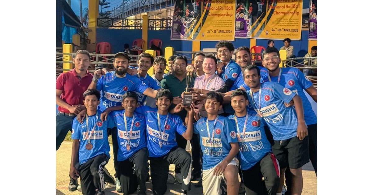 Odisha Senior Men’s Roll Ball Team celebrates bronze medal win at National East Zone Championship 2026 in Shillong