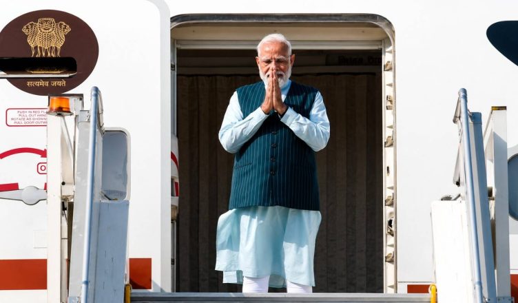 Prime Minister Narendra Modi departs for a five-nation diplomatic tour covering UAE, Netherlands, Sweden, Norway and Italy
