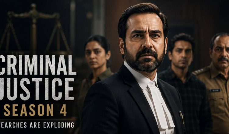 Criminal Justice Season 4 promotional visual featuring courtroom drama themes and investigation elements