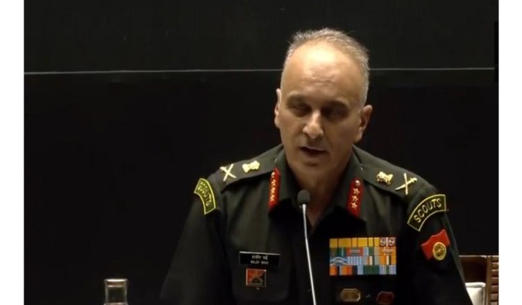 Lieutenant General Rajiv Ghai addresses media during Operation Sindoor anniversary event in Jaipur