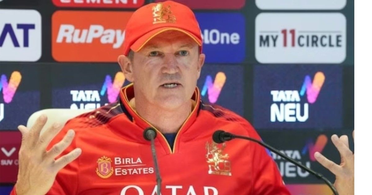 “RCB head coach Andy Flower reacts during IPL 2026 match against Mumbai Indians in Raipur”