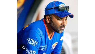 Mahela Jayawardene reacts after Mumbai Indians’ defeat to Royal Challengers Bengaluru in IPL 2026 playoff race elimination.