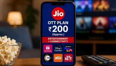 Jio OTT subscription plan priced around ₹200 offering access to streaming content and digital entertainment services for Indian users