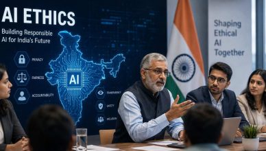 Experts, policymakers and technology leaders discuss artificial intelligence ethics, regulation, data privacy and responsible AI development in India.