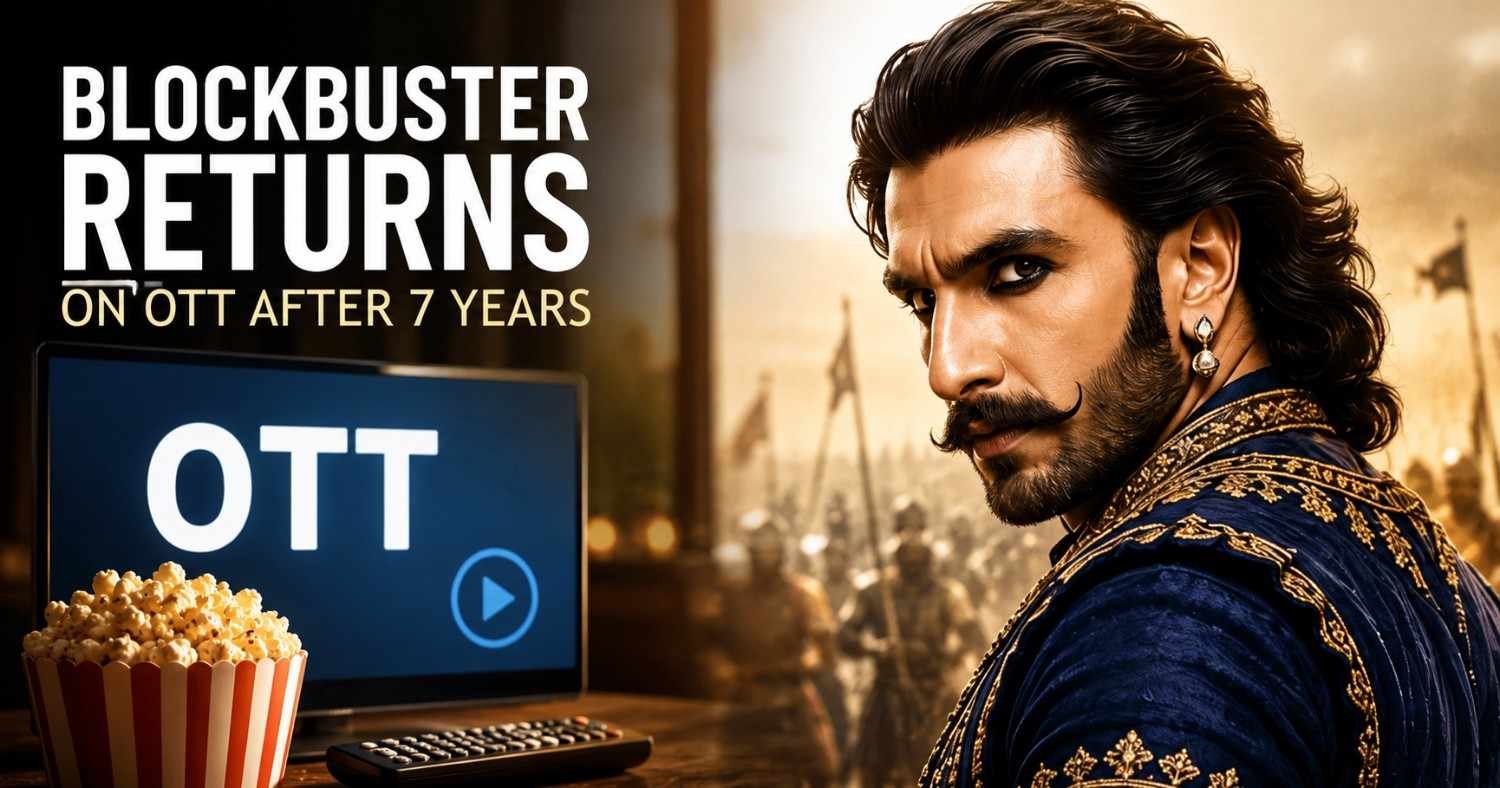 Ranveer Singh in a promotional still from his biggest blockbuster film making its OTT debut after seven years