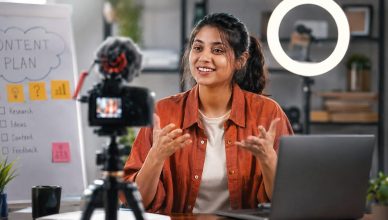 Indian digital content creators recording videos and producing online content as the country's creator economy enters a new growth phase driven by monetization, brands, and emerging platforms.
