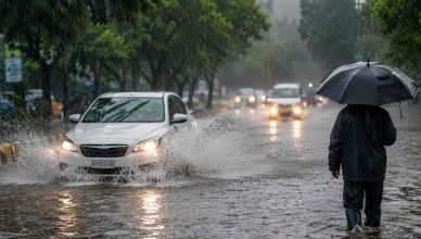 Heavy rainfall inundates roads and agricultural fields across multiple districts as authorities monitor flood risks and water levels.