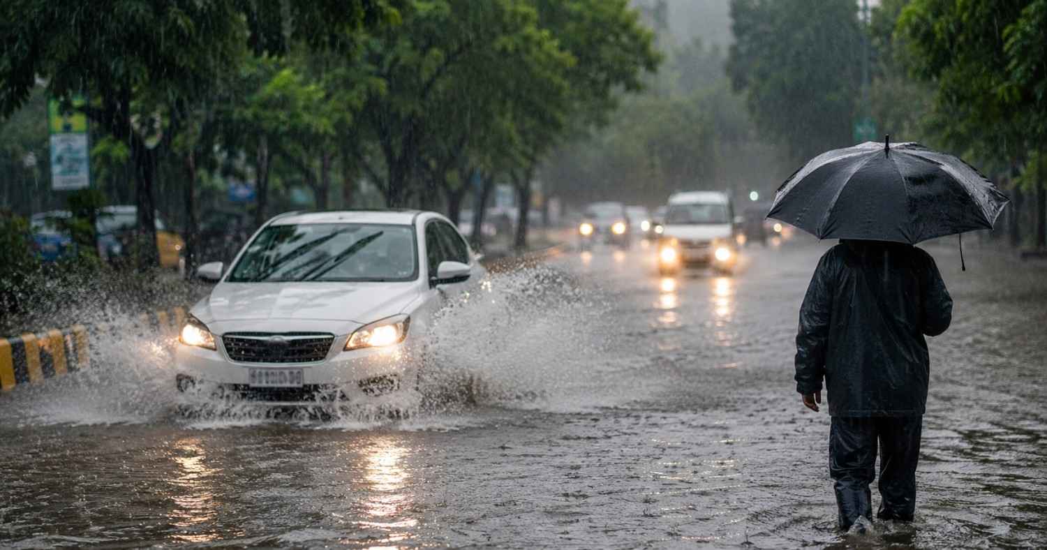 Heavy rainfall inundates roads and agricultural fields across multiple districts as authorities monitor flood risks and water levels.