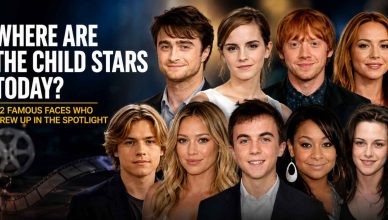 Collage featuring popular child stars from the 2000s alongside their recent appearances, highlighting their journeys from childhood fame to adulthood.